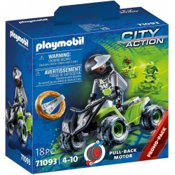 Playmobil - City Action 71093 - Quad Pilota da Corsa, Con motore pull-back - PM1093