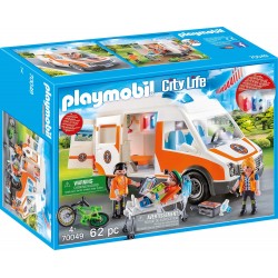 playmobil 70049 - ambulanza con luci lampeggianti