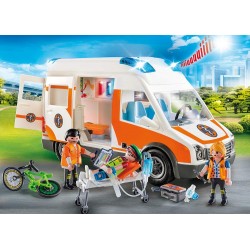 playmobil 70049 - ambulanza con luci lampeggianti