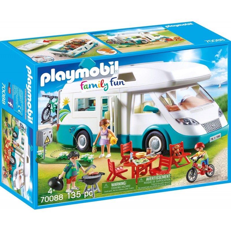 playmobil 70088 - camper con famiglia in vacanza