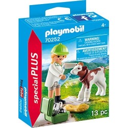 Playmobil Special Plus 70252 - Veterinaria con Vitellino, dai 4 anni