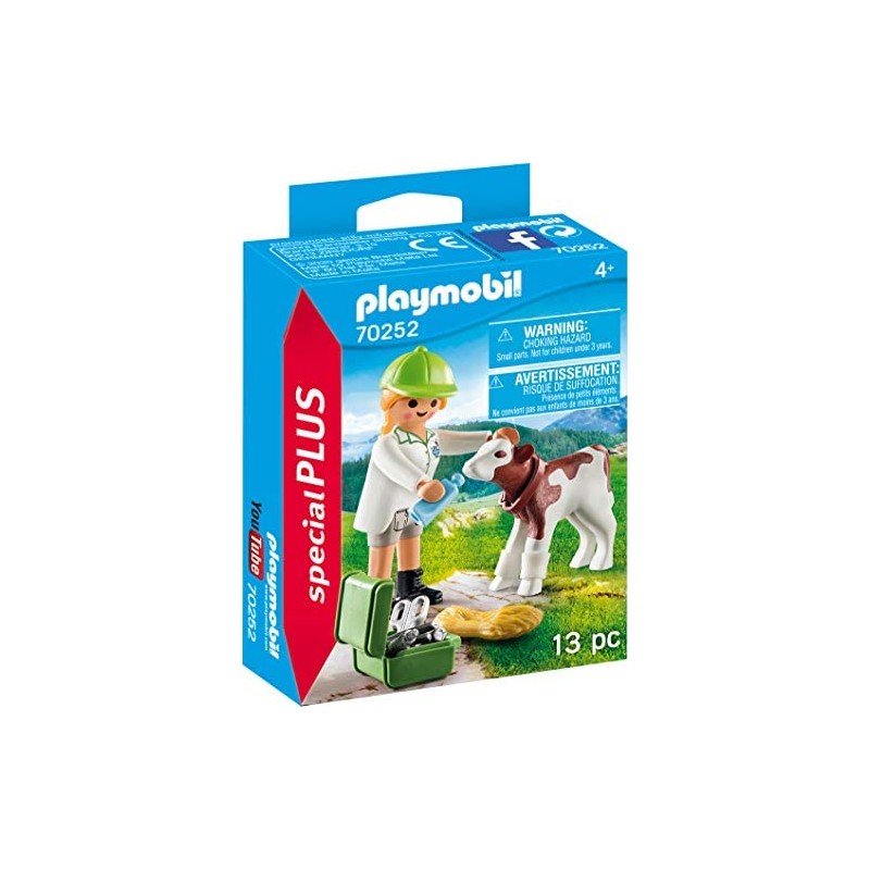 Playmobil Special Plus 70252 - Veterinaria con Vitellino, dai 4 anni