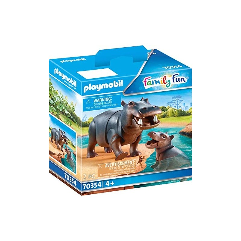 Playmobil Family Fun 70354 - Ippopotamo con Cucciolo, dai 4 anni