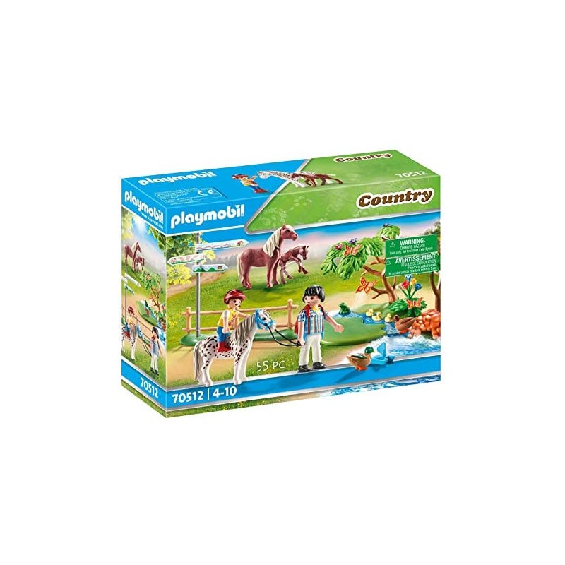 PLAYMOBIL Country 70512 - Passeggiata con i pony, Dai 4 anni