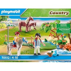 PLAYMOBIL Country 70512 - Passeggiata con i pony, Dai 4 anni