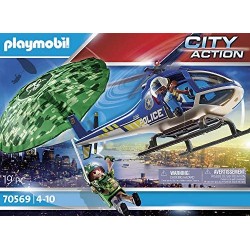 PLAYMOBIL City Action 70569 - Elicottero della Polizia e Fuggitivo, dai 4 ai 10 Anni