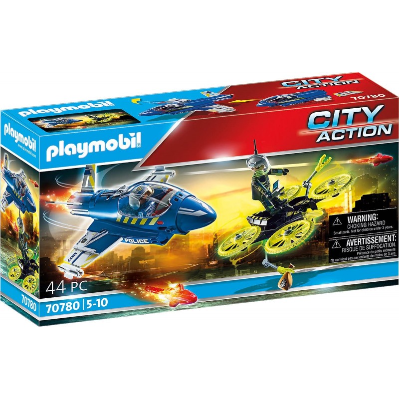 Playmobil - City Action 70780 - Jet della Polizia e Drone - PM70780