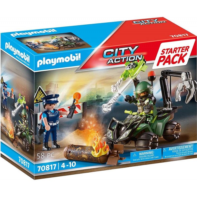 Playmobil - City Action 70817 - Starter Pack Polizia: Artificieri in azione - PM70817