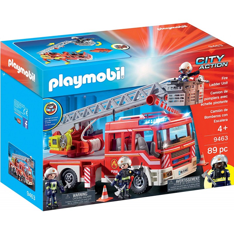 playmobil 9463 - autoscala dei vigili del fuoco