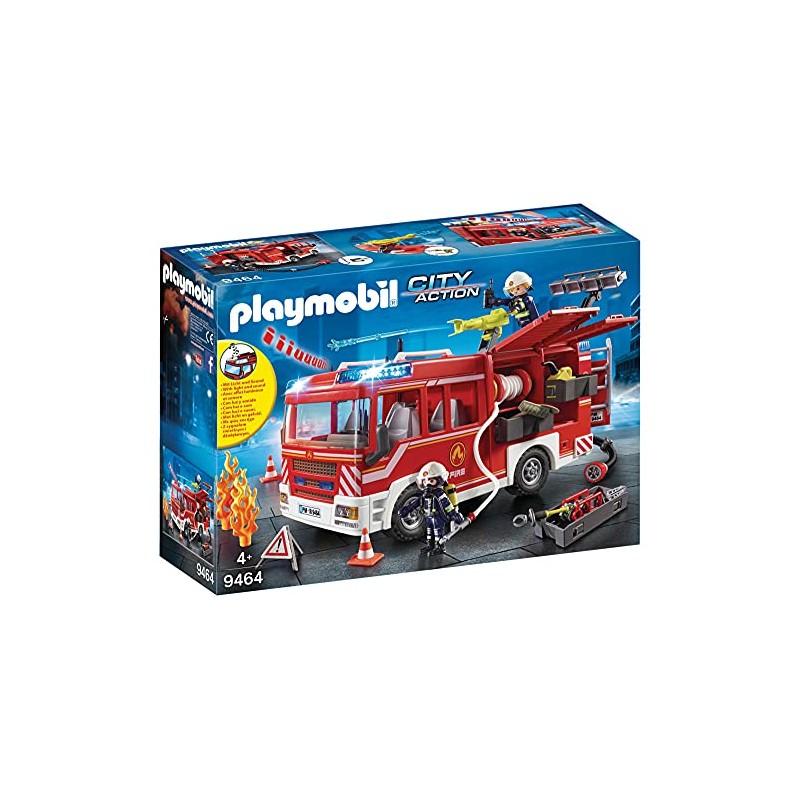 Playmobil - City Action 9464, Autopompa dei Vigili del Fuoco, dai 4 anni.