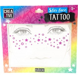 Nice Group - Star Face Tattoo, Multicolore - NICE02604