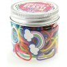 Nice Group - Elasticolor Multicolor Bands, 1 Barattolo a Sorpresa per Creare Braccialetti DIY con Elastici Colorati e Charms - N