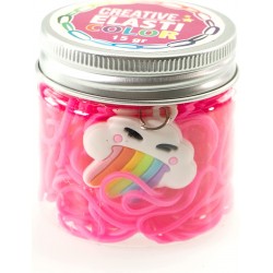 Nice Group - Elasticolor Multicolor Bands, 1 Barattolo a Sorpresa per Creare Braccialetti DIY con Elastici Colorati e Charms - N