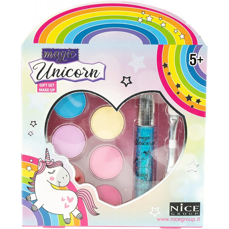 Nice Group - Magic Unicorn Gift Set, 1 Scatolina Make Up Stile Unicorno, 1 Kit per Viso - NICE16006