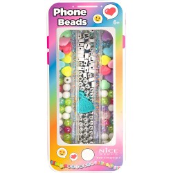 Nice Group - Perline Abc Phone Beads, Kit per Creare Catenelle o Decorazioni per Smartphone - assortimento colori - NICE87019