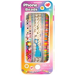 Nice Group - Perline Abc Phone Beads, Kit per Creare Catenelle o Decorazioni per Smartphone - assortimento colori - NICE87019