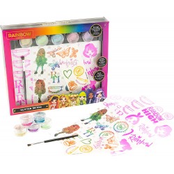 Nice - RAINBOW HIGH Glitter Tattoo, Kit di Tatuaggi temporanei per Bambine Fashion, glitterati, multicolor, NICE97015