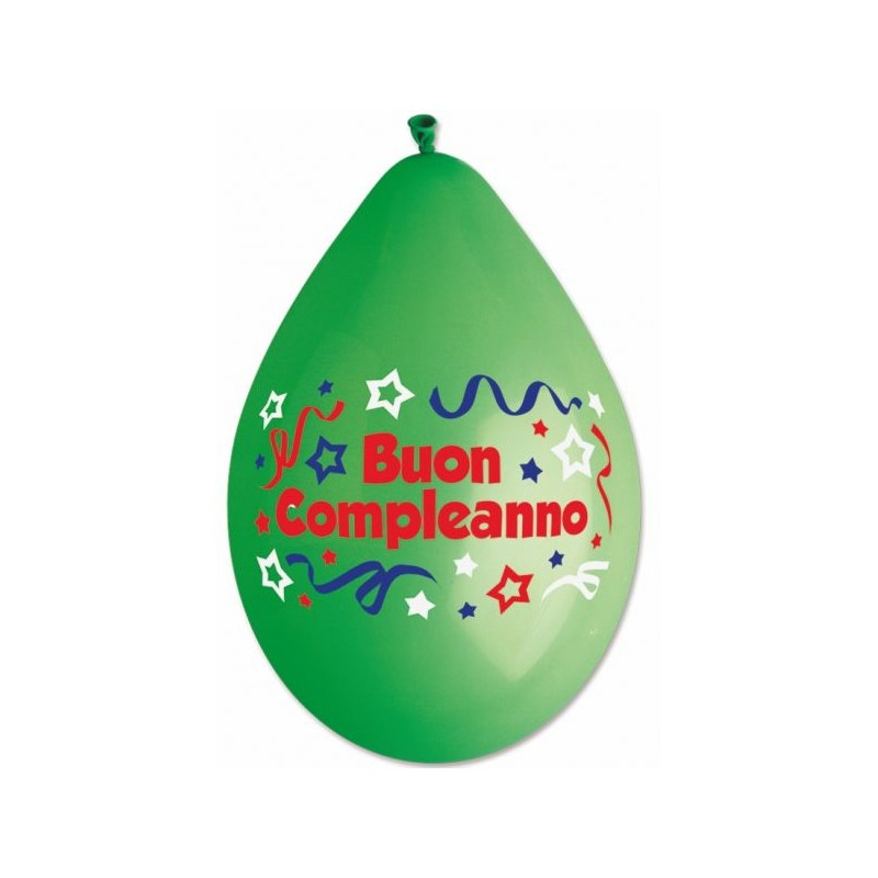 Palloncini Medium Buon Compleanno 8pz