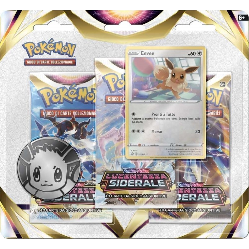 Gamevision - Pokemon Spada e Scudo Lucentezza Siderale 3 Pack Blister Sylveon - PK60216