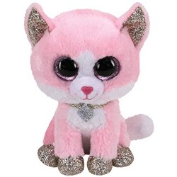 Ty- Fiona Cat Beanie Boo Pink Peluche, T36366