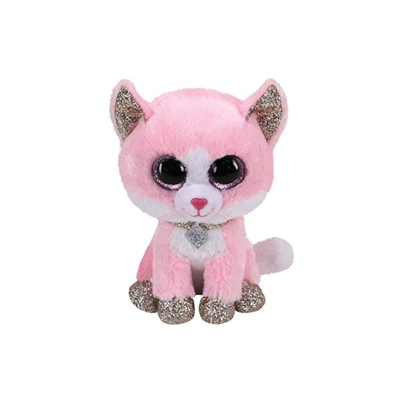 Ty- Fiona Cat Beanie Boo Pink Peluche, T36366