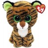 Ty Plush - Peluche Beanie Boos Tigre - Tiggy Marrone tigrato - Occhi Verdi grandi e glitter - T36387