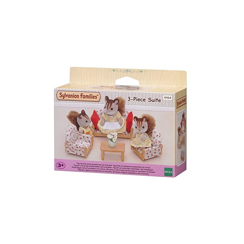 Sylvanian Families - 4464 - Divano, 2 Poltrone E Tavolino