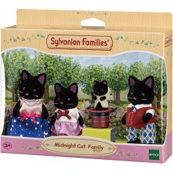 Sylvanian Families - Midnight Cat Family, famiglia di gatti neri, SYL5530