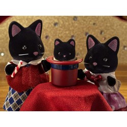 Sylvanian Families - Midnight Cat Family, famiglia di gatti neri, SYL5530