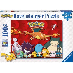 Ravensburger - Puzzle Pokemon, Puzzle 100 Pezzi XXL - RAV10934.0