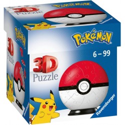 Ravensburger - 3D Puzzleball, Pokémon Pokeball Classic, 54 Pezzi - RAV11256.2