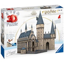 Ravensburger 112593 Puzzle 3D, Harry Potter Castello di Hogwarts Sala Grande, 540 Pezzi, Puzzle 3D Harry Potter, Età 10+