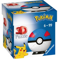 Ravensburger - 3D Puzzleball, Pokémon Superball Blu, 54 Pezzi - RAV11265.4