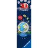 Ravensburger - 3D Puzzle Globo Night Edition con Luce, Impara la Geografia in Inglese, 180 Pezzi - RAV11498