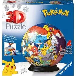 Ravensburger - Puzzle 3D, Sfera Pokemon, 72 Pezzi - Diametro 12,9 cm - RAV11785.7