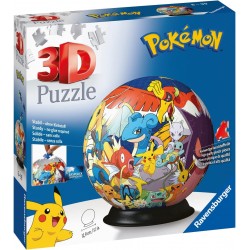 Ravensburger - Puzzle 3D, Sfera Pokemon, 72 Pezzi - Diametro 12,9 cm - RAV11785.7