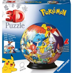 Ravensburger - Puzzle 3D, Sfera Pokemon, 72 Pezzi - Diametro 12,9 cm - RAV11785.7