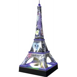 Ravensburger Puzzle 3D, Tour Eiffel Disney, con Luci LED, 216 Pezzi, 12520.3