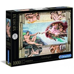 Clementoni- Vatican Puzzle-Michelangelo: La Creazione dell uomo-1000 Pezzi, Multicolore, 39496
