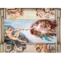 Clementoni- Vatican Puzzle-Michelangelo: La Creazione dell uomo-1000 Pezzi, Multicolore, 39496