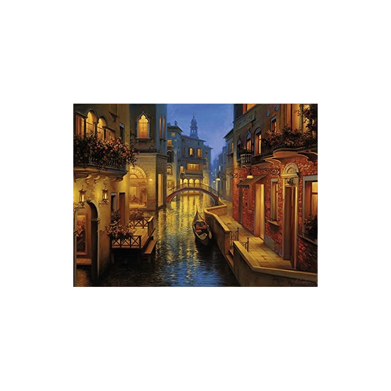 Ravensburger Puzzle 1500 Pezzi, Canale Veneziano, Puzzle Venezia, Jigsaw Puzzle per Adulti, Puzzle Ravensburger - Stampa di Alta