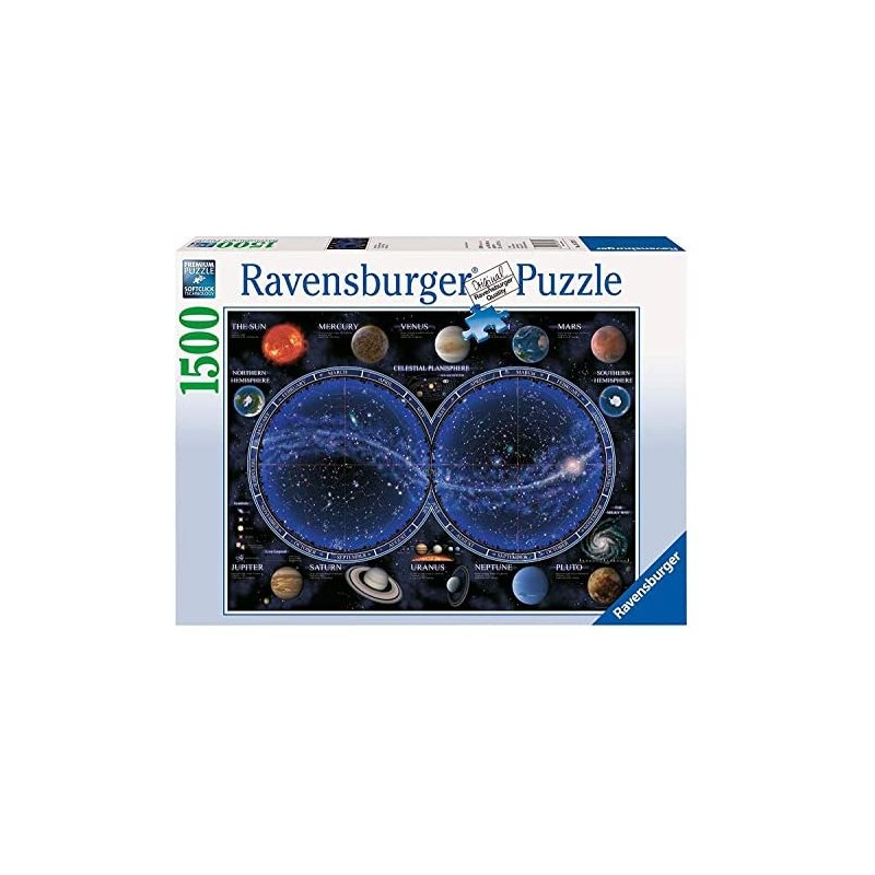 Ravensburger Puzzle Astrologia, Planisfero Celeste, Puzzle 1500 pezzi, Relax, Puzzles da Adulti, Dimensione: 80x60 cm, Stampa di
