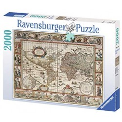 Ravensburger - Puzzle 2000 Pezzi, Mappamondo 1650, Dimensione Puzzle: 98x75cm 16633.6