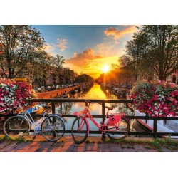 Ravensburger - Puzzle Collezione Foto & Paesaggi: Biciclette ad Amsterdam, 1000 Pezzi - RAV19606.7