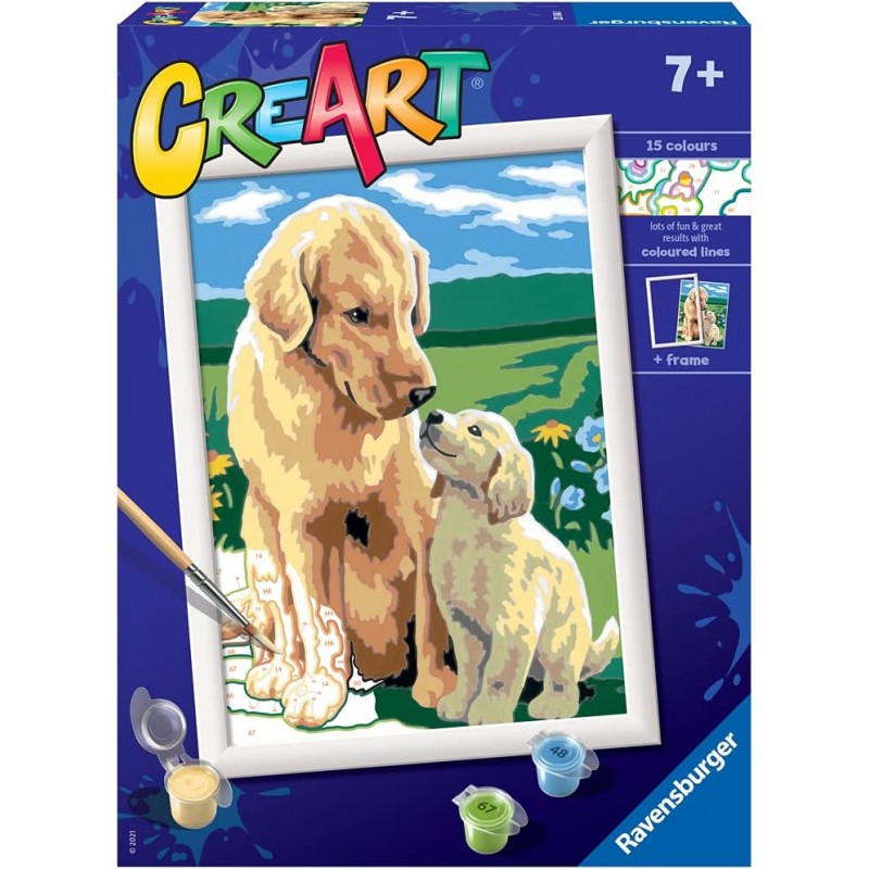 Ravensburger - CreArt Serie D, Retriever sul Prato, Gioco Creativo per Bambini - RAV20048.1