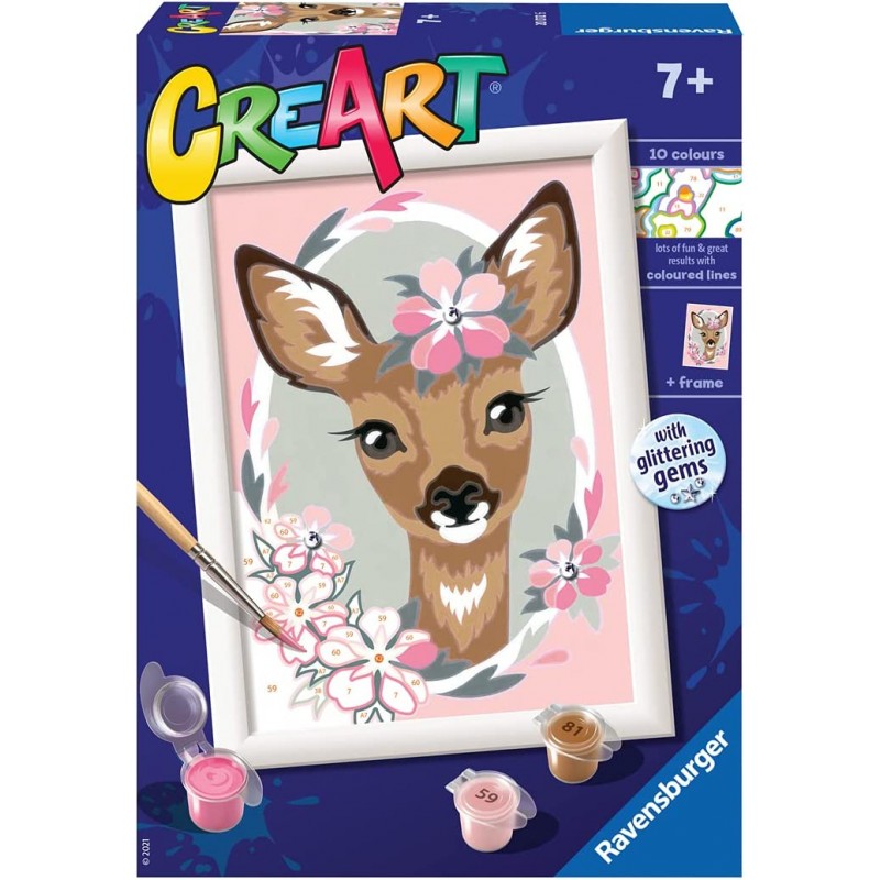 Ravensburger - CreArt Kids, Bambi con Glitter, Gioco Creativo per Bambini - RAV20072.6