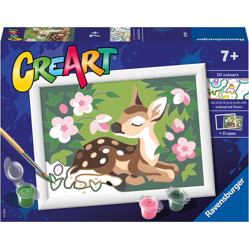 Ravensburger - CreArt Serie E, Cerbiatto fra i Fiori - RAV20178.5