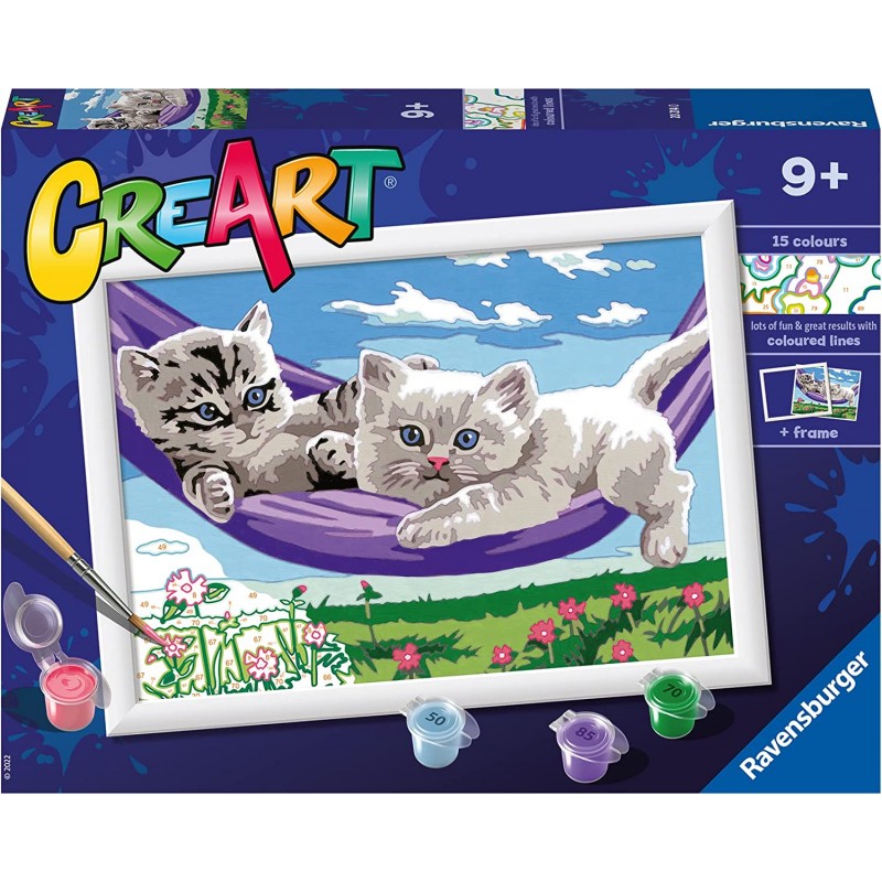 Ravensburger - CreArt Serie D, Gattini sull Amaca, RAV20214.0