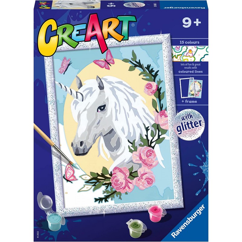 Ravensburger - CreArt Serie D, Ritratto di Unicorno - RAV20268.3