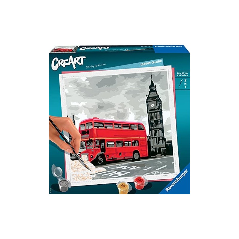 Ravensburger CreArt, Dipingere con i Numeri Adulto, Londra, Hobby Creativi  Adulti, Painting by Numbers, 289974